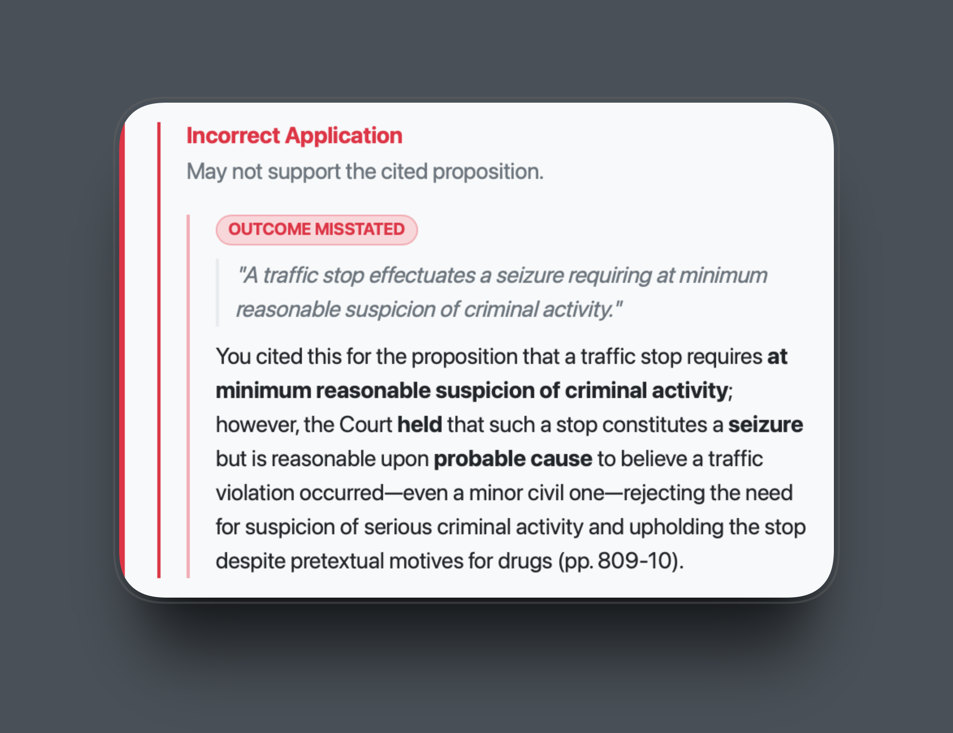 MotionValidator runs case application checks as part of every validation